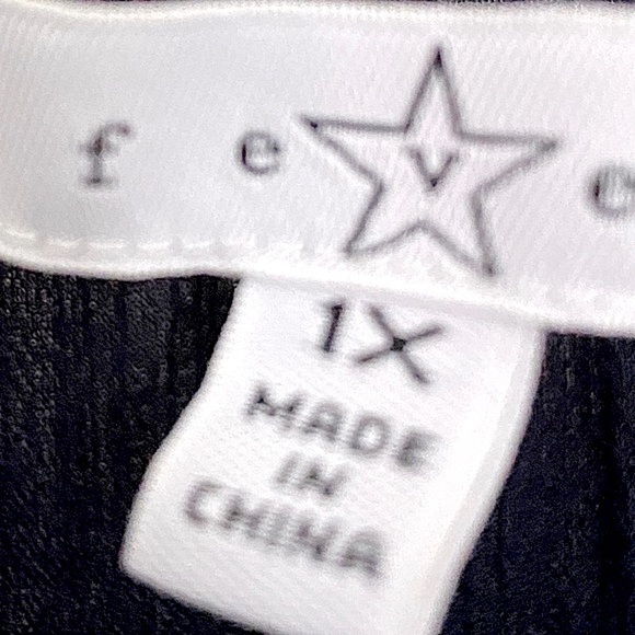 Bohemian Cotton Blouse Navy Blue Ruffle Hem Open Round Neck - Picture 7 of 8